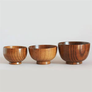 Vajilla de Cocina H269 al por Mayor, Tazones de Madera de Zizyphus para Sopa, Arroz, Fideos, Jujube, Tazones de Madera Seguros para Niños, Tazones de Ensalada de Estilo Japonés - Product Image 4