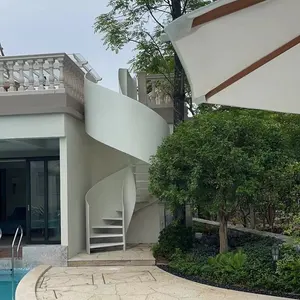 VIKO Escalier incurvé en ardoise blanche pure de qualité supérieure Escalier en colimaçon Escalier extérieur - Product Image 3