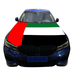 Funda para Capó de Coche con Bandera Nacional de los Emiratos Árabes Unidos, Funda para Motor de Coche con Bandera, Venta Directa de Fábrica, Tela de Poliéster - Product Image 4