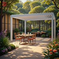 Pavillon mural de garage de style luxe réglable haute performance de haute qualité avec pergola en aluminium à persiennes aveugles à fermeture éclair