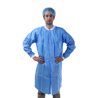 Blouse de laboratoire professionnelle Blouse de laboratoire bleue blanche Blouse de laboratoire en gros pour adultes