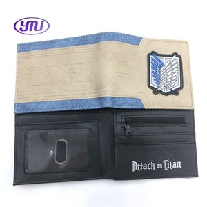 Attaque sur <span class=keywords><strong>Titan</strong></span> Wings Freedom Anime Portefeuille Bifold Survey Corps Unisexe PU Cuir Billfold - Product Image 3
