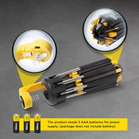 Juego de Destornilladores de Precisión Multifuncional 8 en 1 Promocional con Luz LED, Herramienta para Exteriores, Mini Destornillador con Logotipo Personalizado