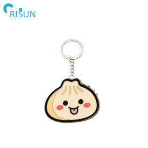 Porte-clés personnalisé Dim Sum Bao Food Foodie Porte-clés Llavero Logo personnalisé Gâteau Boulette <span class=keywords><strong>Siu</strong></span> Mai Xiao Long Bao Porte-clés - Product Image 2