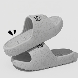 <span class=keywords><strong>Chaussons</strong></span> tendance pour femmes, semelle souple, imprimé ours de dessin animé, claquettes d'intérieur, chaussures d'été fraîches pour hommes, pour la salle de bain et l'extérieur, pour couple - Product Image 5