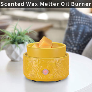 Diffuseur de parfum électrique sans flamme en céramique à motif feuille de cèdre, chauffe-<span class=keywords><strong>cire</strong></span>, brûleur d'arômes, décoration d'intérieur, cadeau fête des Mères - Product Image 5