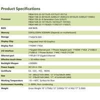 PC Todo en Uno 2117U J1900 J6412, Mini Computadora Industrial de 11.ª Generación con Panel Táctil, Resistente y Embebida, con Procesadores I3-1115G4, I5-1135G7, I7-1165G7