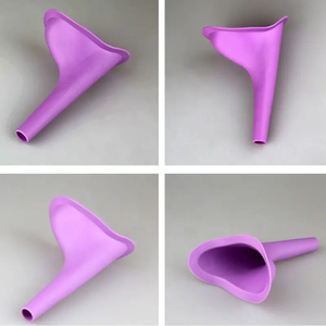 Urinario <span class=keywords><strong>de</strong></span> silicona suave para mujer, dispositivo para orinar, para viajar, acampar al aire libre, orinal <span class=keywords><strong>de</strong></span> pie, urinario para niña, mujer, Rosa - Product Image 6