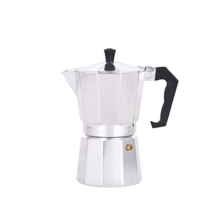 <span class=keywords><strong>Cafetera</strong></span> y <span class=keywords><strong>cafetera</strong></span> espresso minimalista de aleación de aluminio de 6 tazas para estufa, de grado alimenticio, color plata clásico - Product Image 6
