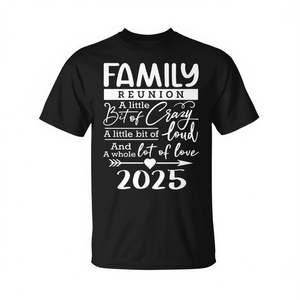 T-Shirt Riunione Familiare 2025 Manica Corta Unisex Girocollo Stampa Serigrafica per Adulti Festa - Product Image 2