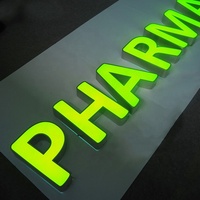 Enseigne de devanture de magasin, lettres en acrylique pour entreprise, enseigne publicitaire, enseigne LED, enseigne extérieure, grande enseigne extérieure, enseigne en lettres 3D