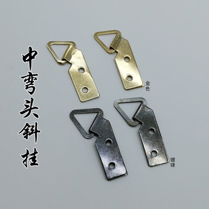 Slanted Hanging Hook For Painting <b>Frame</b> Nickel Plated Gold Plated Iron Metal Durable Two Hole <b>Mounting</b> Bracket - Product Image 1