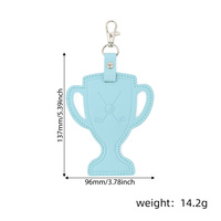 Support de tees de golf créatif en forme de trophée, portable, en cuir PU, à suspendre, porte-tees décoratif, cadeau pour les amateurs de golf