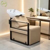 Chaise de lavage contemporaine en promotion pour salon de coiffure – Lit de lavage pour salons et barbiers