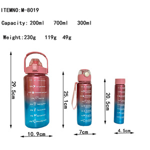 STARLII 2024 Nouveau Design Revêtement en poudre de mica 3 en 1 Bouteilles d'eau de sport 3 en 1 avec autocollants - Product Image 3