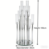 Candelabres en acrylique en gros - Design transparent en vrac pour les lieux de mariage et les organisateurs d'événements