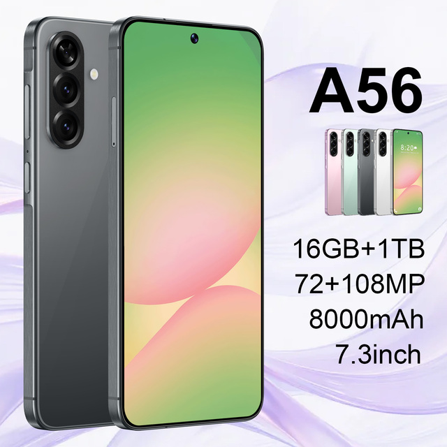 A56 Hot Sale 5g Phones With 6800mAh Large Battery Unlocked Cell Phones Smartphones