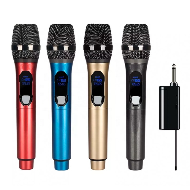 KU-E1 Professional Wireless Microphone 2pcs System Handheld Universal Portable Teaching Studio Karaoke Conference VHF Microphone