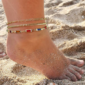 18k Plaqué Or 2025 Nouveau Style Bracelet <span class=keywords><strong>de</strong></span> <span class=keywords><strong>Cheville</strong></span> Hyperbole Miami Épais Cubain <span class=keywords><strong>Gourmette</strong></span> Lien Vert Chunky <span class=keywords><strong>Cheville</strong></span> pour Femmes Bijoux A0121 - Product Image 4