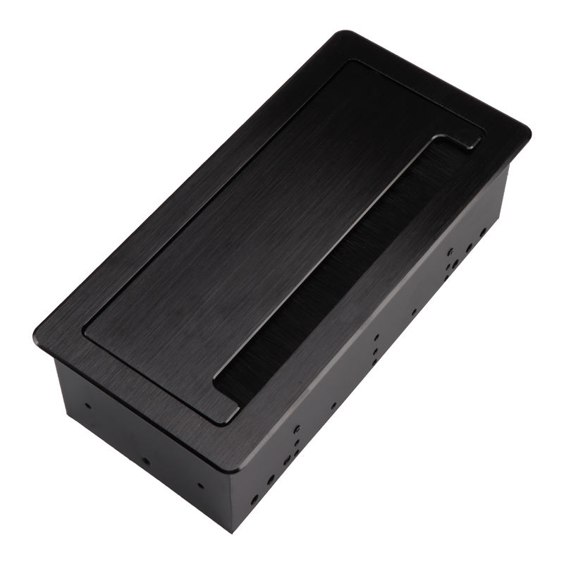 Cepillo Negro, 2 Tomas de Corriente AC + 4 RJ45 + 1 HDMI, Todos con Cable de 30cm