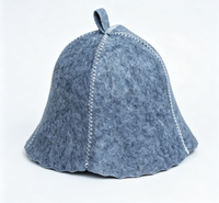 Chapeau de sauna en laine douce de qualité supérieure, chapeau de banya en feutre durable, protection thermique pour la tête pour le sauna et le bain