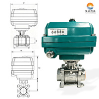Vanne à bille électrique modulante 4-20 mA en acier inoxydable fileté DN15-DN50 AC/DC24V pour système d'irrigation automatique