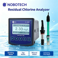 Detector de Cloro Residual Continuo en Línea 24H, 0~20mg/L, 4-20mA, RS485, Alta Precisión para Agua Mineral, Piscinas, OEM