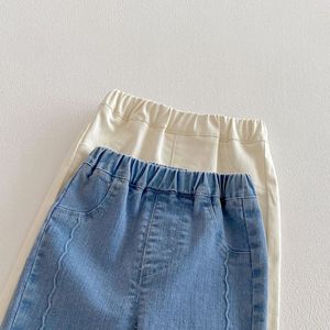 Pantalon Capri en Jean pour Fille, Taille Élastique, avec Nœud Mignon, pour Enfants de 1 à 3 Ans – Collection 2026, Vente Flash - Product Image 5