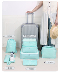 Set di 7 Organizzatori per <span class=keywords><strong>Valigie</strong></span> con Logo Personalizzato, Cubi di Compressione per Imballaggio con Borse Portaoggetti da Viaggio in Poliestere - Product Image 6