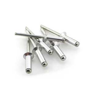 Rivets aveugles en aluminium à tête plate de type ouvert, rivets à percussion pleins à extrémité ouverte, norme ISO, finition galvanisée, grade 2, résistants à la chaleur - Product Image 3