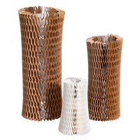 Emballage express de taille personnalisée, manchon en papier kraft en nid d'abeille, housse de protection rembourrée pour bouteille de vin