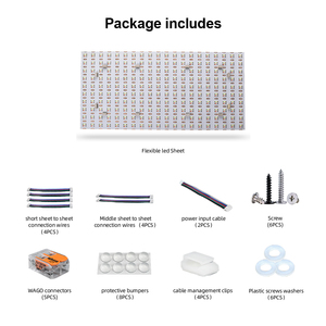 Hoàn hảo kích thước lớn 235*503mm 9.25 * 19.8in nhiều màu RGB + Trắng linh hoạt <span class=keywords><strong>LED</strong></span> tấm bảng SMD2835 Backlit đá cẩm thạch bảng cho trang trí - Product Image 2