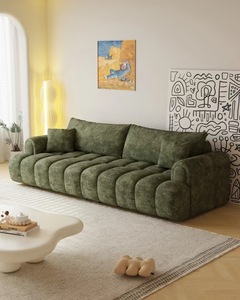Modern Fabric Sectional <b>Sofa</b> With Tufted Back And Padded Arms For <b>Living</b> <b>Room</b> - Product Image 2
