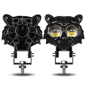 ไฟสปอร์ตไลท์ LED สำหรับมอเตอร์ไซค์ สีขาวเหลือง รูปหัวเสือ คุณภาพสูง ไฟเลเซอร์สำหรับมอเตอร์ไซค์ ใช้ได้กับรถยนต์ทุกประเภท - Product Image 1