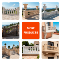 Balustrade traditionnelle en marbre balustrade hôtel balcon balustrade pierre naturelle garde-corps romain balustre escalier main courante pour cour jardin décor