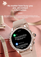 Nuevo Reloj Inteligente NX19 con Monitor de Frecuencia Cardíaca Fisiológica, Presión Arterial, Oxígeno en Sangre, Sueño, Llamadas Bluetooth, Deportivo para Mujer, de Acero Inoxidable