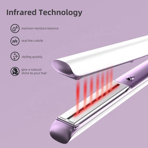 Private Label Electric Infrared Ionic Titanium <strong>Hair</strong> <strong>Straightener</strong> Flat Iron Household Use With Styling Function - Product Image 4
