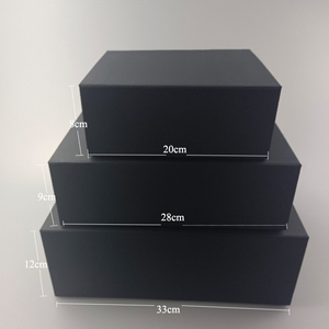 Nam châ<span class=keywords><strong>m</strong></span> sang trọng hộp giấy có thể gập lại floding đen từ Hộp Quà Tặng Bao bì với nắp từ - Product Image 2
