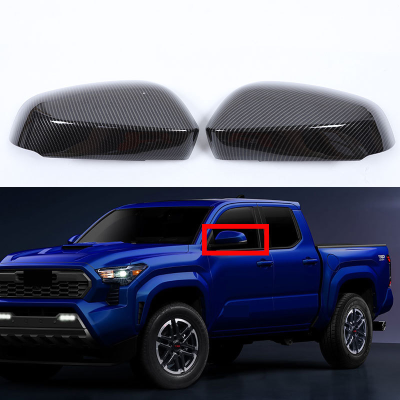 Driver Side Mirror For Toyota Tacoma, Textured Black W/chrome