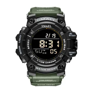SMAEL-reloj Digital multifunción para hombre y mujer, pulsera con alarma, LED, resistente al agua, analógica, con fecha automática, deportivo, 8046