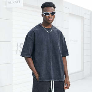 เสื้อยืดผ้าฝ้าย100% แขนสั้นโอเวอร์ไซส์สำหรับผู้ชายเสื้อโอเวอร์ไซส์ผ้าฝ้ายพิมพ์ลาย - Product Image 1