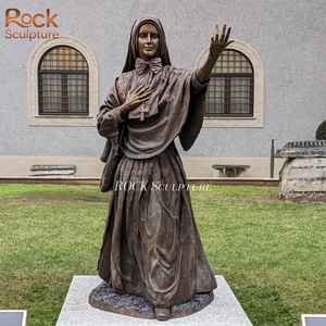 カスタムメイドのブロンズ製イエス像 屋外装飾 手彫り金属工芸 実物大 カラフルな宗教テーマ - Product Image 4