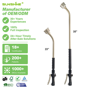 <span class=keywords><strong>Lance</strong></span> de pulvérisation manuelle <span class=keywords><strong>haute</strong></span> <span class=keywords><strong>pression</strong></span> SUNSHINE pour <span class=keywords><strong>tuyau</strong></span> <span class=keywords><strong>d</strong></span>'<span class=keywords><strong>arrosage</strong></span>, en métal, <span class=keywords><strong>avec</strong></span> 10 modes de pulvérisation, pour usage commercial - Product Image 1