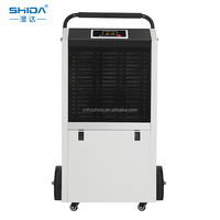 Déshumidificateur industriel portable haute efficacité, capacité 138L, 2000W, contrôle intelligent par LED, sécheur d'air commercial, tuyau de drainage