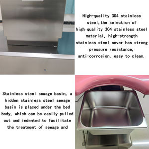 Lit obstétrique universel hydraulique bébé naissance multifonction gynécologie examen lit d'accouchement électrique en acier plastique - Product Image 2