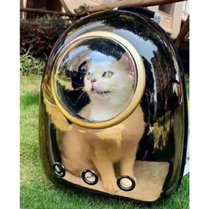 Mochila transportadora para mascotas pequeñas (perros y gatos) con tres aberturas para viajes al aire libre, muestra gratuita. - Product Image 2
