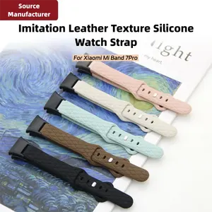 Correa de liberación rápida para <span class=keywords><strong>Xiaomi</strong></span> Mi <span class=keywords><strong>Band</strong></span> <span class=keywords><strong>7Pro</strong></span>, pulsera con textura de cuero, banda de silicona agradable para la piel, accesorios deportivos para reloj inteligente - Product Image 2