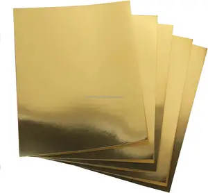 Commercio all'ingrosso 20*30cm 250GSM carta metallizzata A4 cartoncino a specchio in oro rosa per Scrapbooking fai da te natale