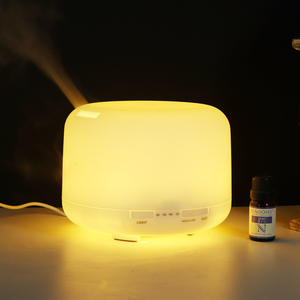 Diffuseur d'arômes à effet bois 500 ml avec lumière LED et fonction de minuterie pour usage domestique - Product Image 2