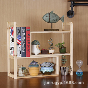 Modern Minimalist Wooden Desktop <b>Storage</b> Rack 3 Tier Bamboo Wood Color Standing Office Organizer for <b>Files</b> and Miscellaneous - Product Image 3